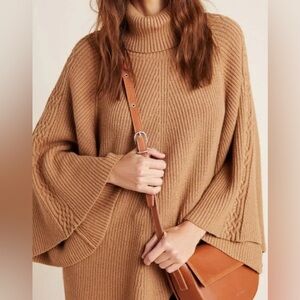 Anthropologie Kali Turtleneck Sweater Poncho